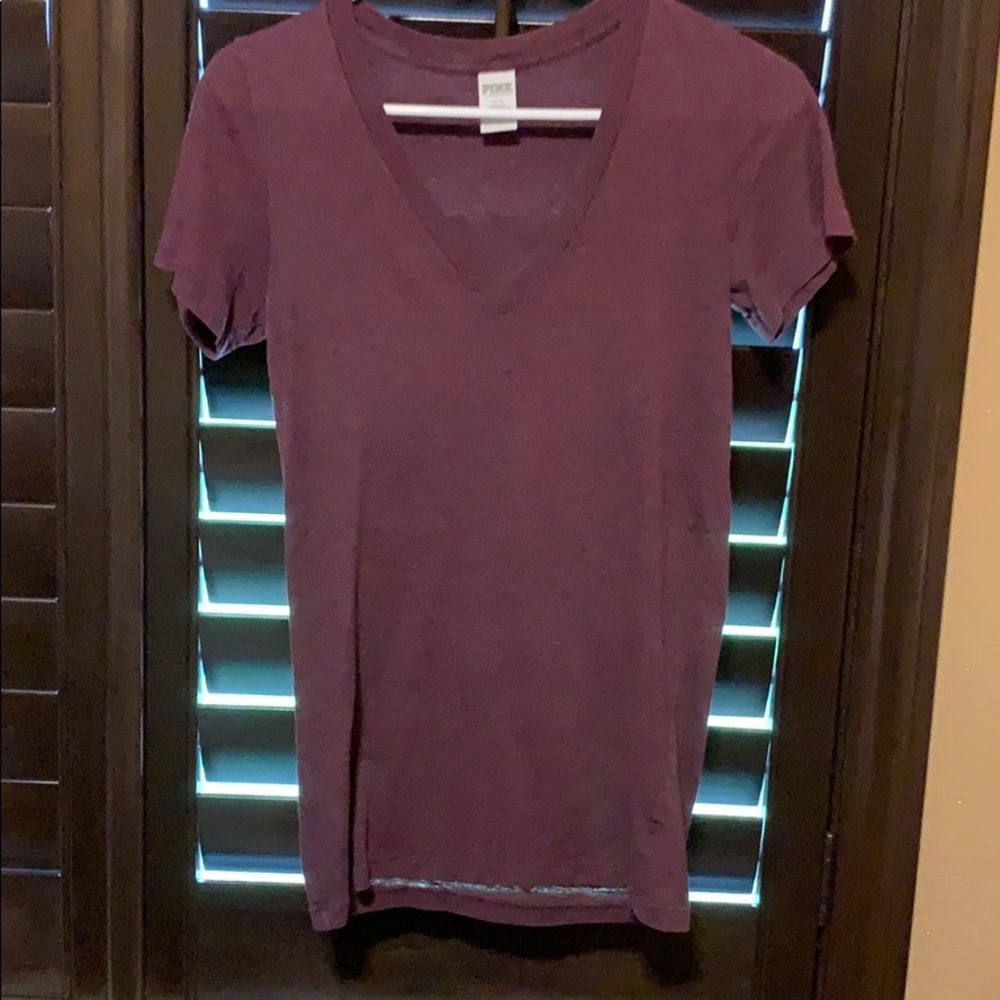 Victoria’s Secret Pink maroon v-neck